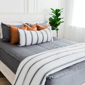 Beddy's Modern Gray/Reese TWIN COTTON Size Zip-up Bedding